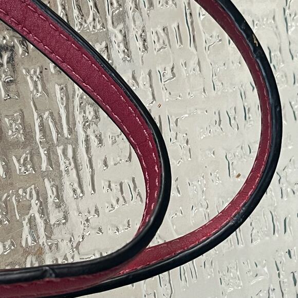 Coach Taxi Signature Red Coated Canvas Top Handles Tote With Matching Wallet - Picture 10 of 12